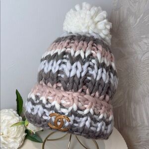 Chanel Knit Beanie with Pom Pom – Preowned